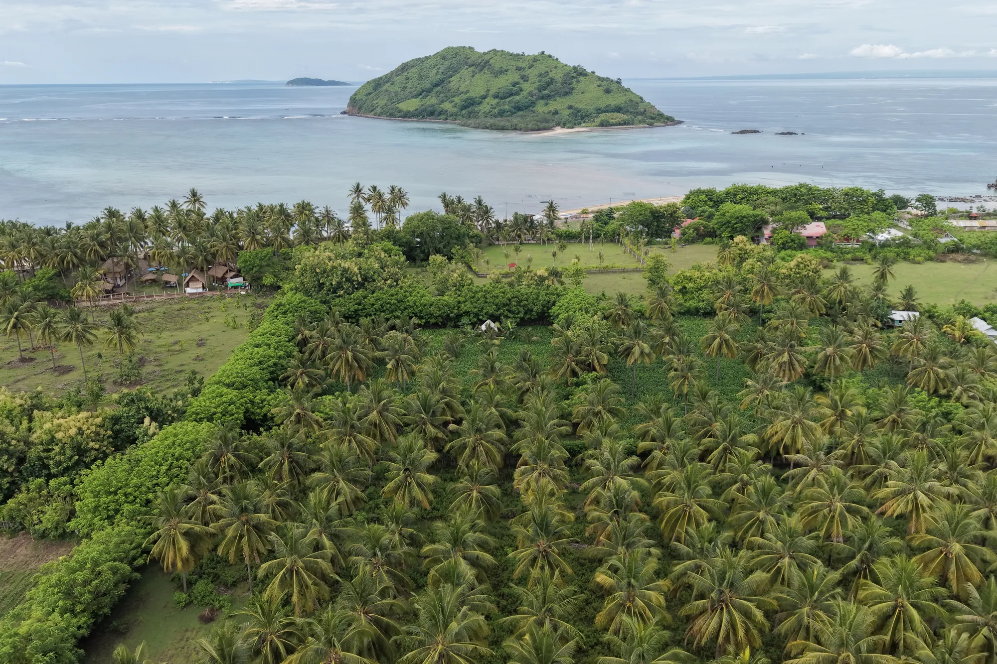 Aerial Drone View of Sumbawa Coastline